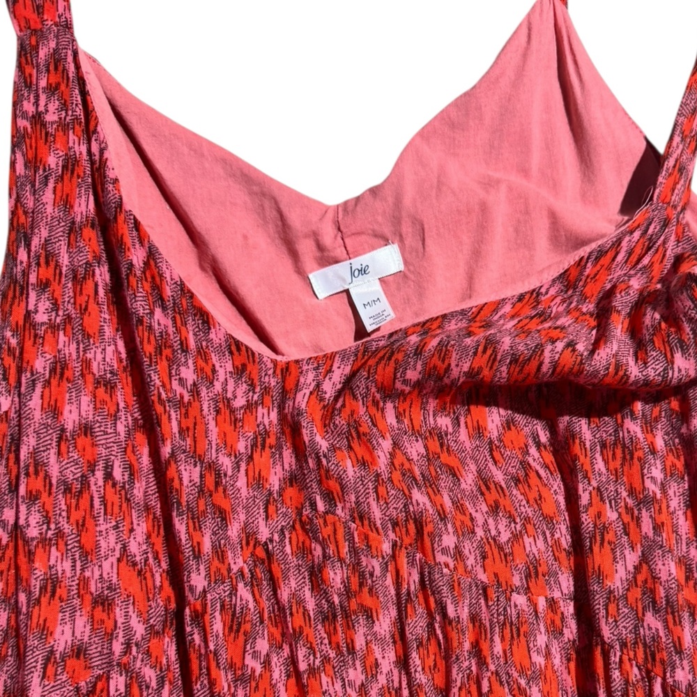 Joie Cotton Maxi Dress Tea Rose Size Medium V-Neck Summer Dress - Picture 5 of 7